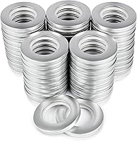 ZXXSFM 50 Pack Matte Silver Curtain Grommets 1-9/16" ID 40mm - Quiet Sliding Plastic Ring, Reusable for Window Shower Drapes