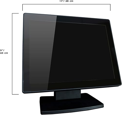 Miniatura 2 de Monitor táctil capacitivo multitáctil TFT LED de 12 pulgadas, diseño plano sin costuras con soporte ajustable para restaurantes minoristas, entradas