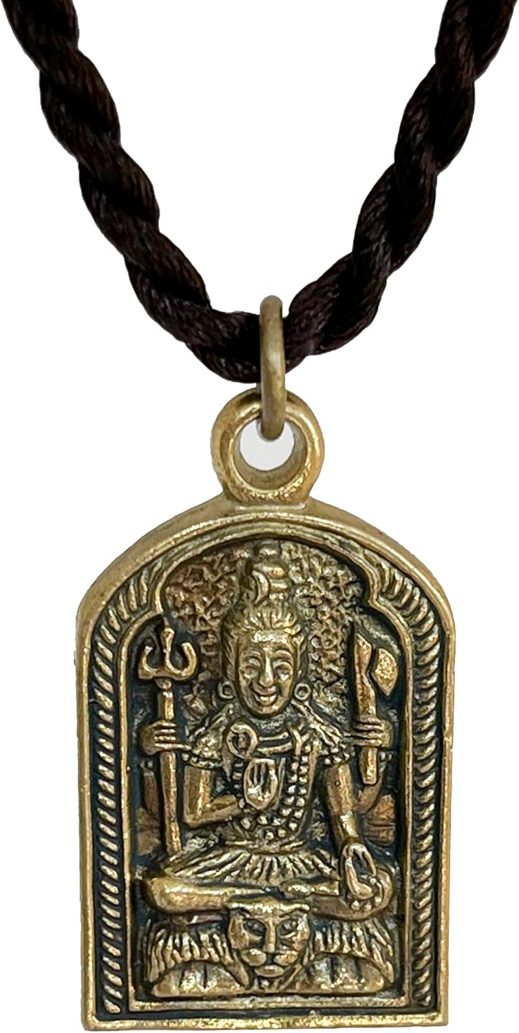 Artschatz Shiva (शिव) brass Pendant with Tiger