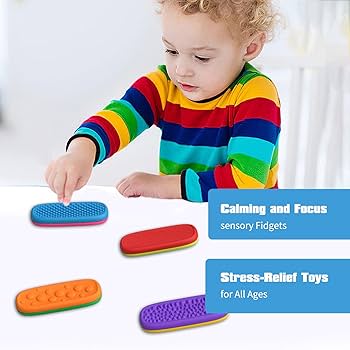 Sensory Fidget Toys Kids Adults: 8 Pack Textured Suction Toys For Autism Kids Squishy Sensory Toys For Classroom Anxiety Fidgets For Students Classroom Prize Calm Down Toy For Girls Boys