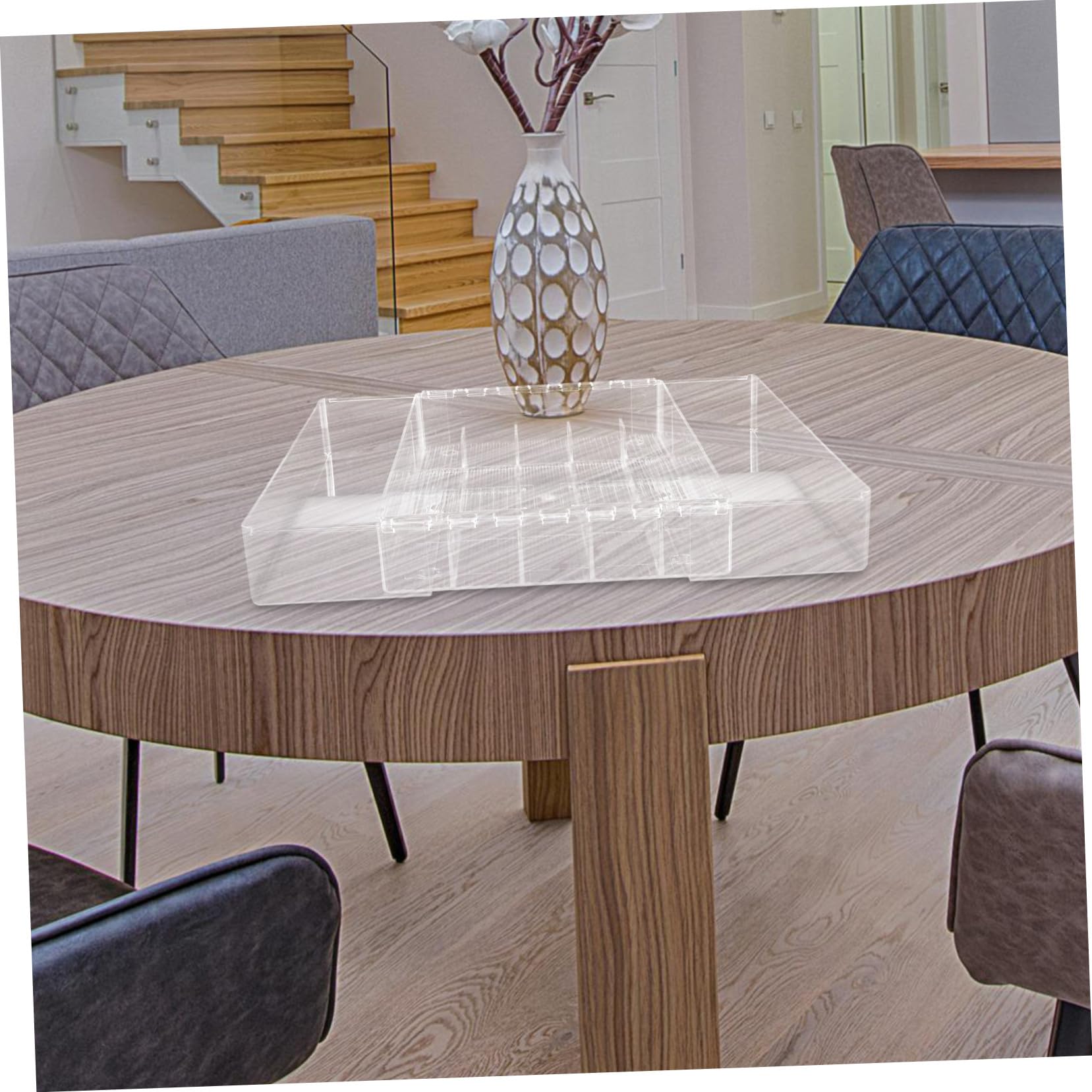 POPETPOP Erweiterbarer Besteckschubladenorganizer mit Fächern aus Acryl