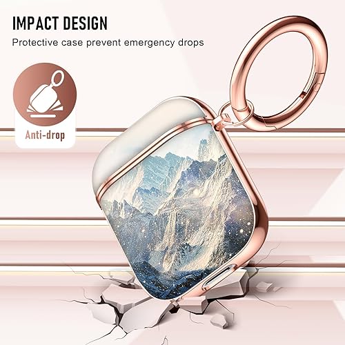 Vista 262 de Maxjoy for AirPods 2nd Generation Case, Unique Design Hard Protective Shockproof Airpods Case Cover with Keychain Compatible with Apple AirPods Sea