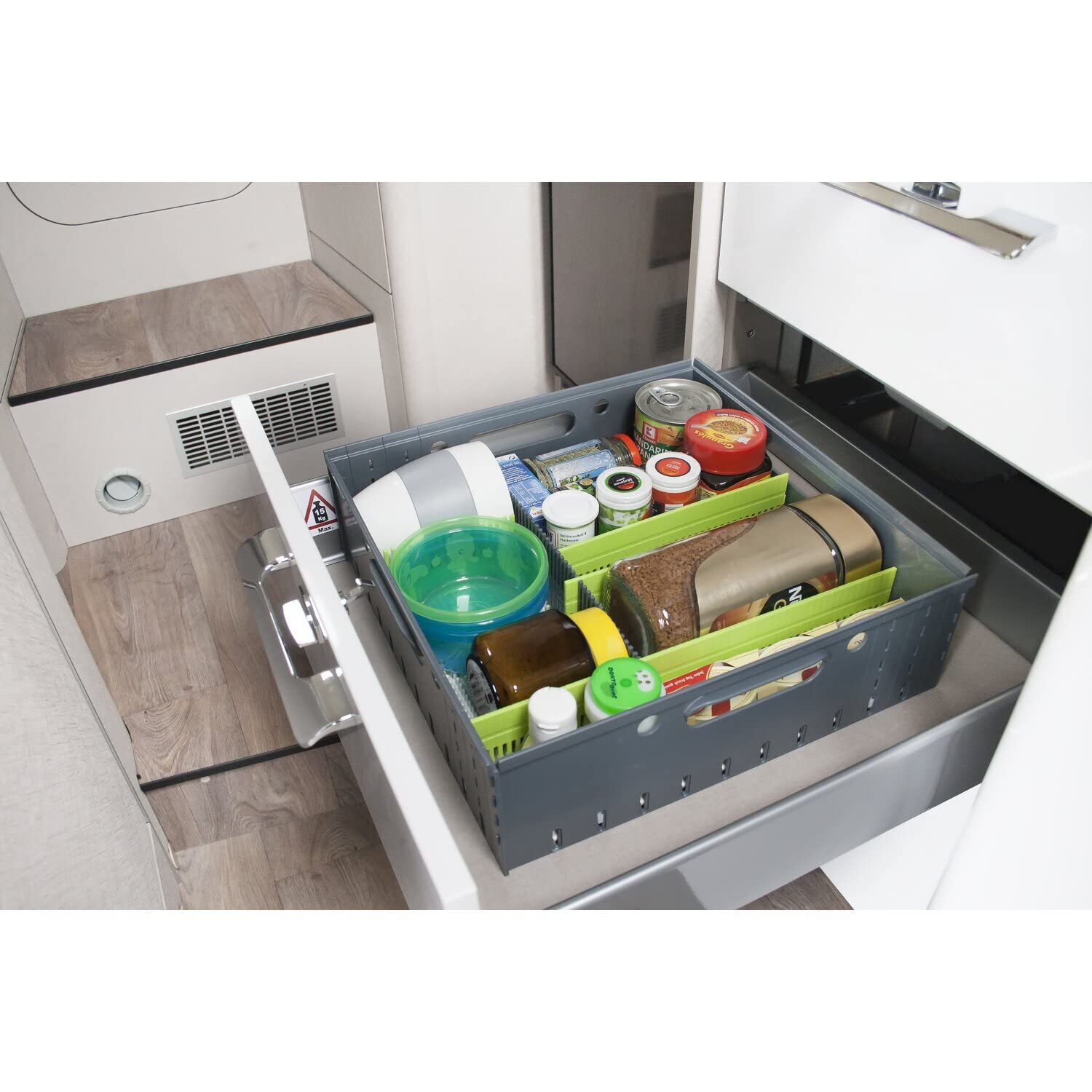 Staubox Stauleistensystem Inkl. 4 Stauleisten, Größe:Standard Frozen - weiß