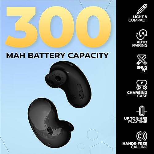 Miniatura 4 de Coby Auriculares inalámbricos ultra delgados  Auriculares inalámbricos Bluetooth, micrófono integrado, a prueba de sudor, resistente al agua y