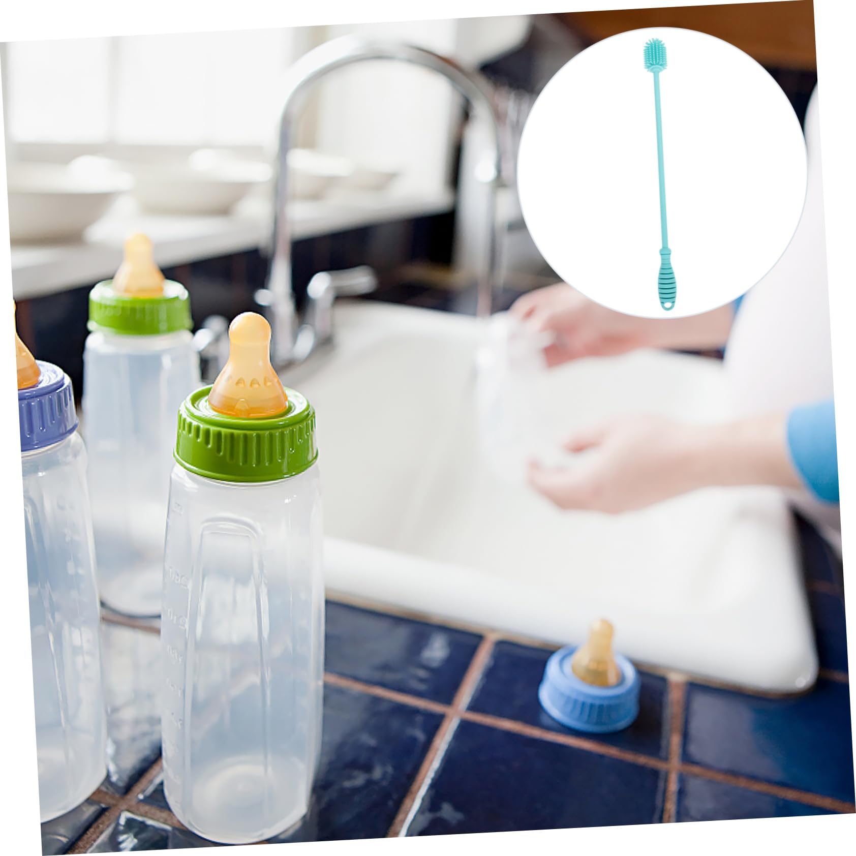 Healeved 3stücke Langanhaltende Silikonflaschenbürste Mit Langem Griff -zertifizierte Reinigung Für Babyflaschen Sportflaschen Vasen Und Mehr Hygienisch Langlebig Und Geruchsneutral