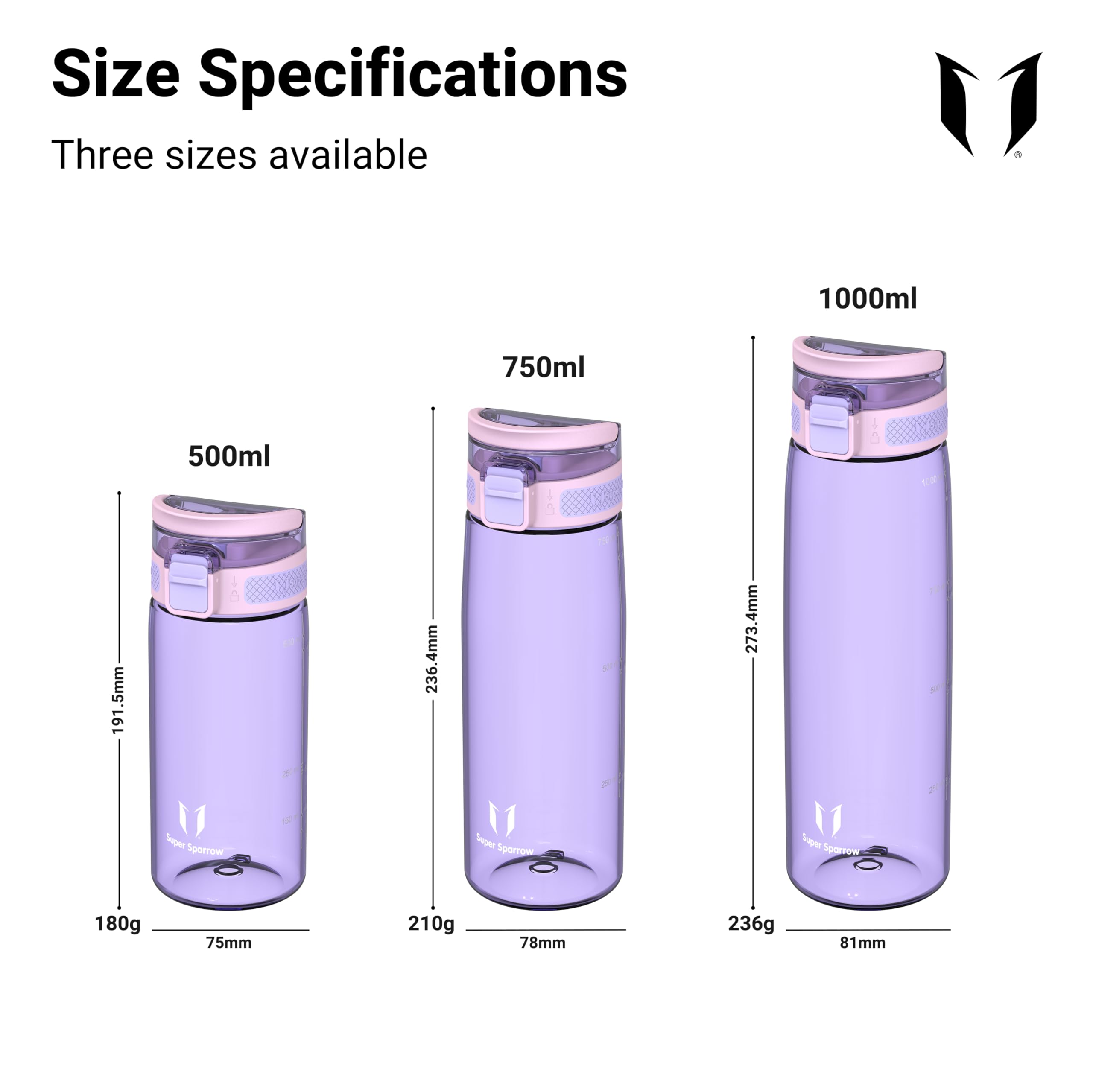 Super Sparrow Water Bottle, 500ml, TouchSip Bottle, BPA-Free, Non-Toxic, Eco-Friendly, Straw Tritan Bottles for Kids Sports - Image 4