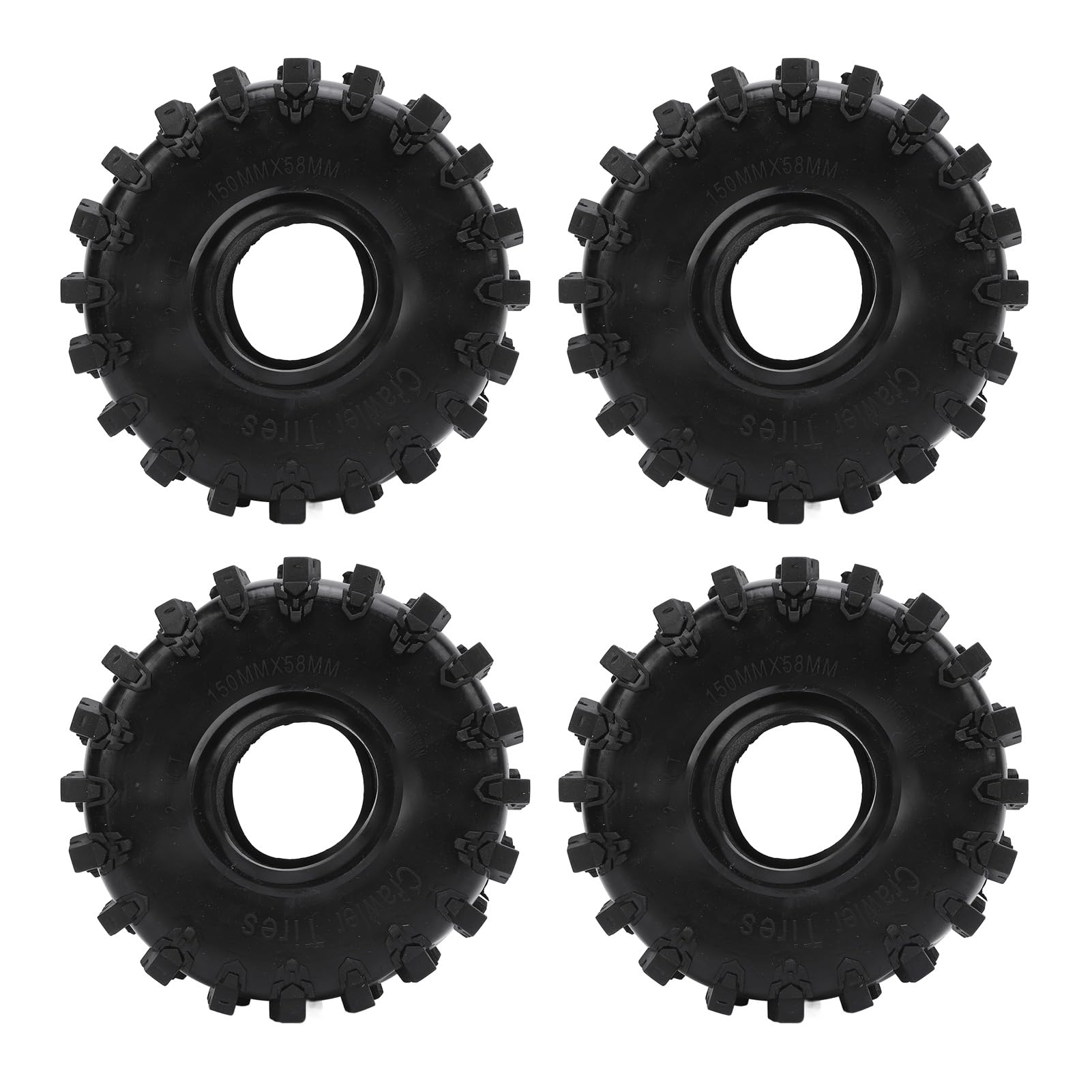 RiToEasysports 4 szt. Opony do Samochodu RC, Plastikowa Zwiększona przyczepność Lepsza Obsługa Antypoślizgowa Opona Koła do Osiowego Samochodu Gąsienicowego 1/10 RC