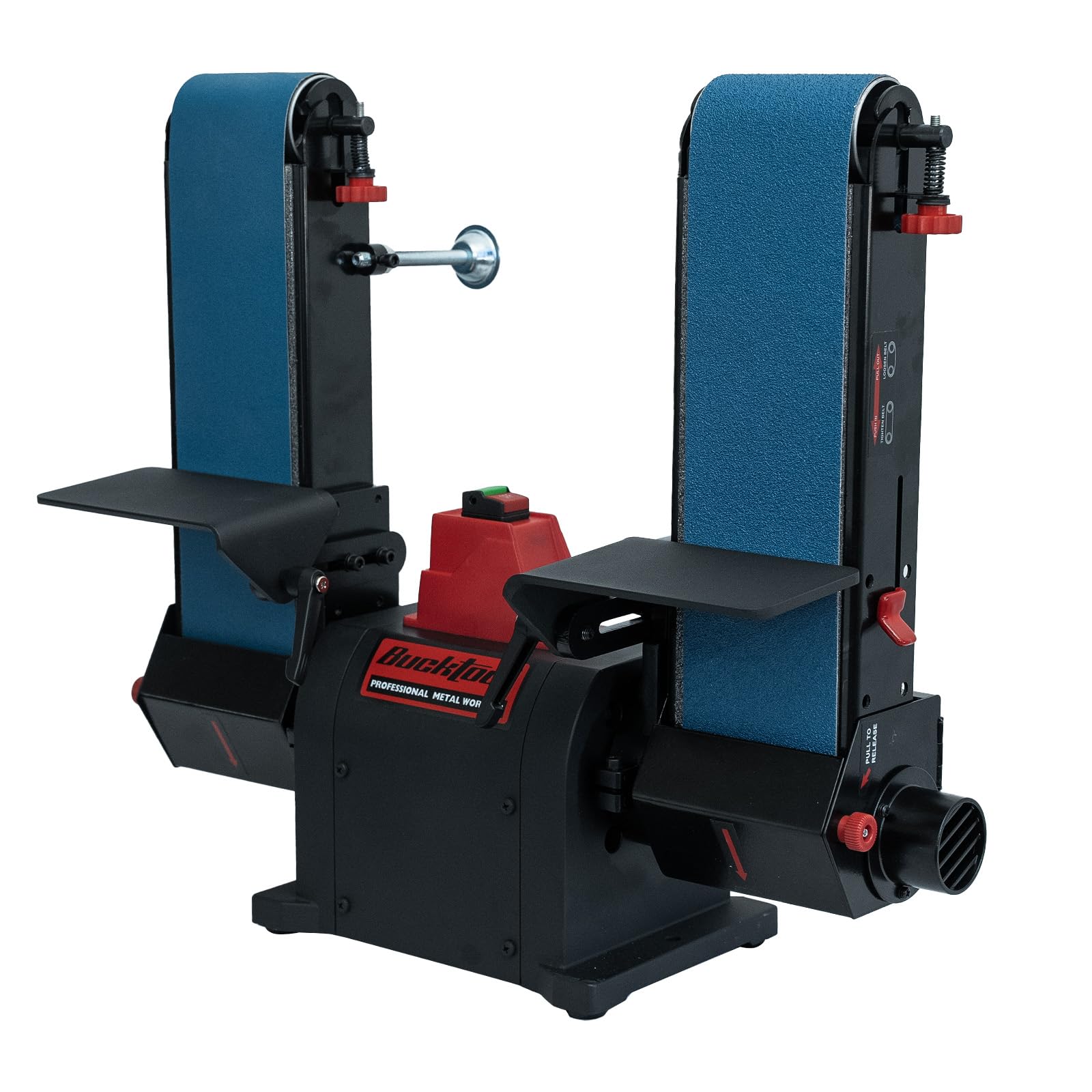 BUCKTOOL Dual Belt Sander for Knife Sharpening,4x36" Belts,1HP,2160FPM