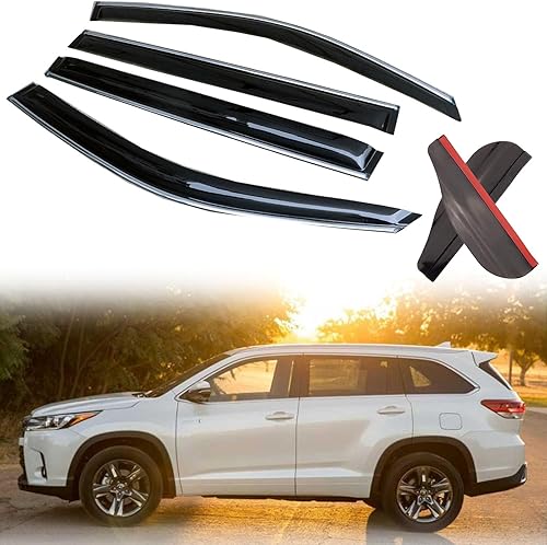 Protector de lluvia para ventana de coche (negro 4)