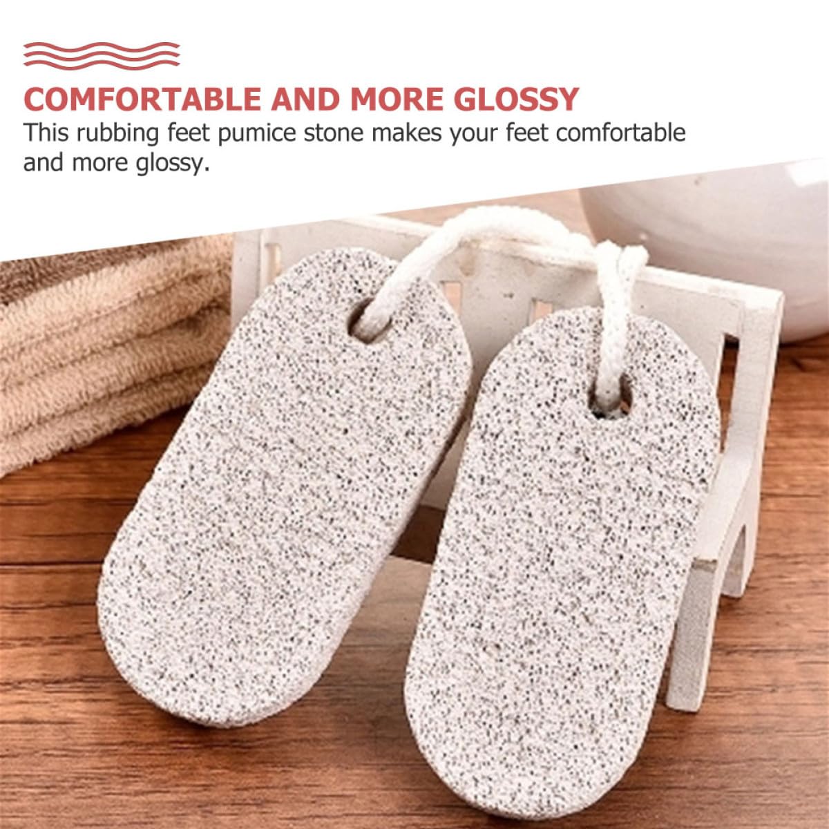 VOSAREA Pierres à Frotter les Pieds Élimination des Callosités en Pierre Volcanique Naturelle et Soin du Pied à Domicile 20pcs pour Pédicure