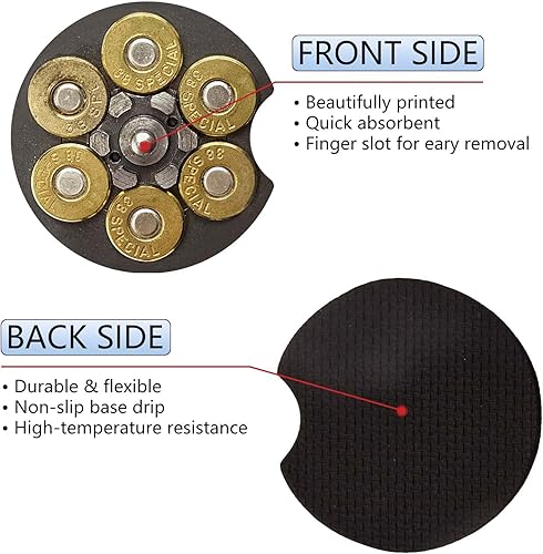 Miniatura 3 de Jupswan Portavasos absorbente para automóvil, paquete de 2 unidades, diseño de concha en forma de bala, de goma, nuevo portavasos automotriz,