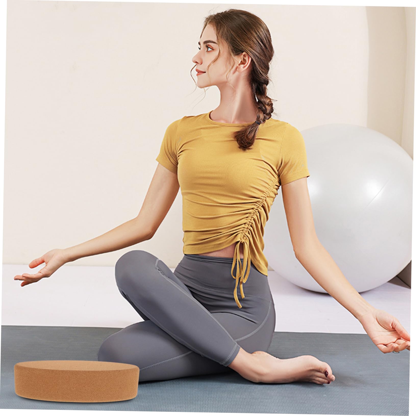 Yoga-Blöcke yogamatte Yogataschenblöcke Tanzblöcke Yoga-Keilblock Trainingsblock Yoga-Stein Balance-Block Yoga-Block Yoga-Polster Dehnungsblöcke Polsterkissen Kork Light Brown