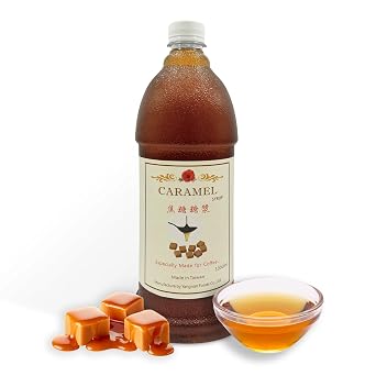 Li Cha Caramel Syrup 1.2kg/2.7lb Bottle | Sweetener for Bubble Milk Tea, Boba Beverages & Desserts