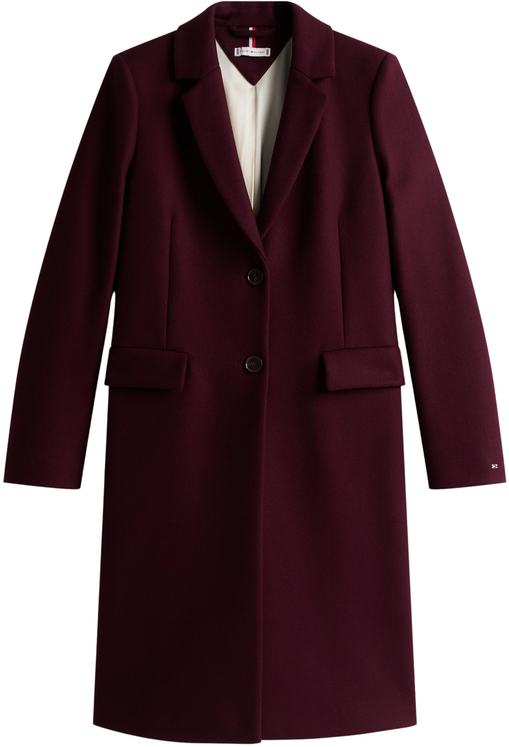 Tommy Hilfiger Damen Mantel Classic Wool Einreihig
