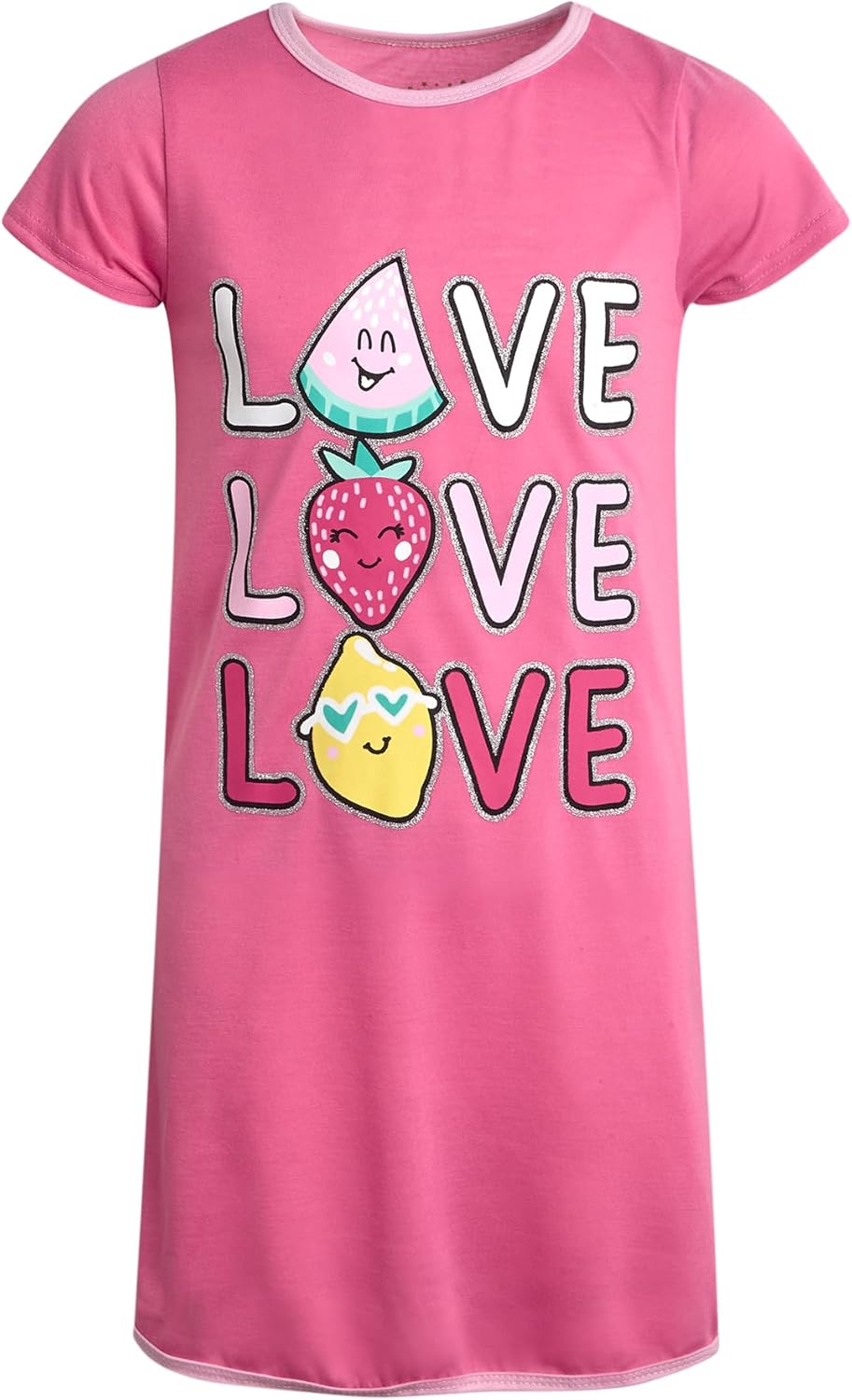 Sweet & Sassy Girls Nightgowns - 4 Pack Short Sleeve Night Gown Sleepwear Pajama Dress for Kids (Size: 4-14) - Image 6