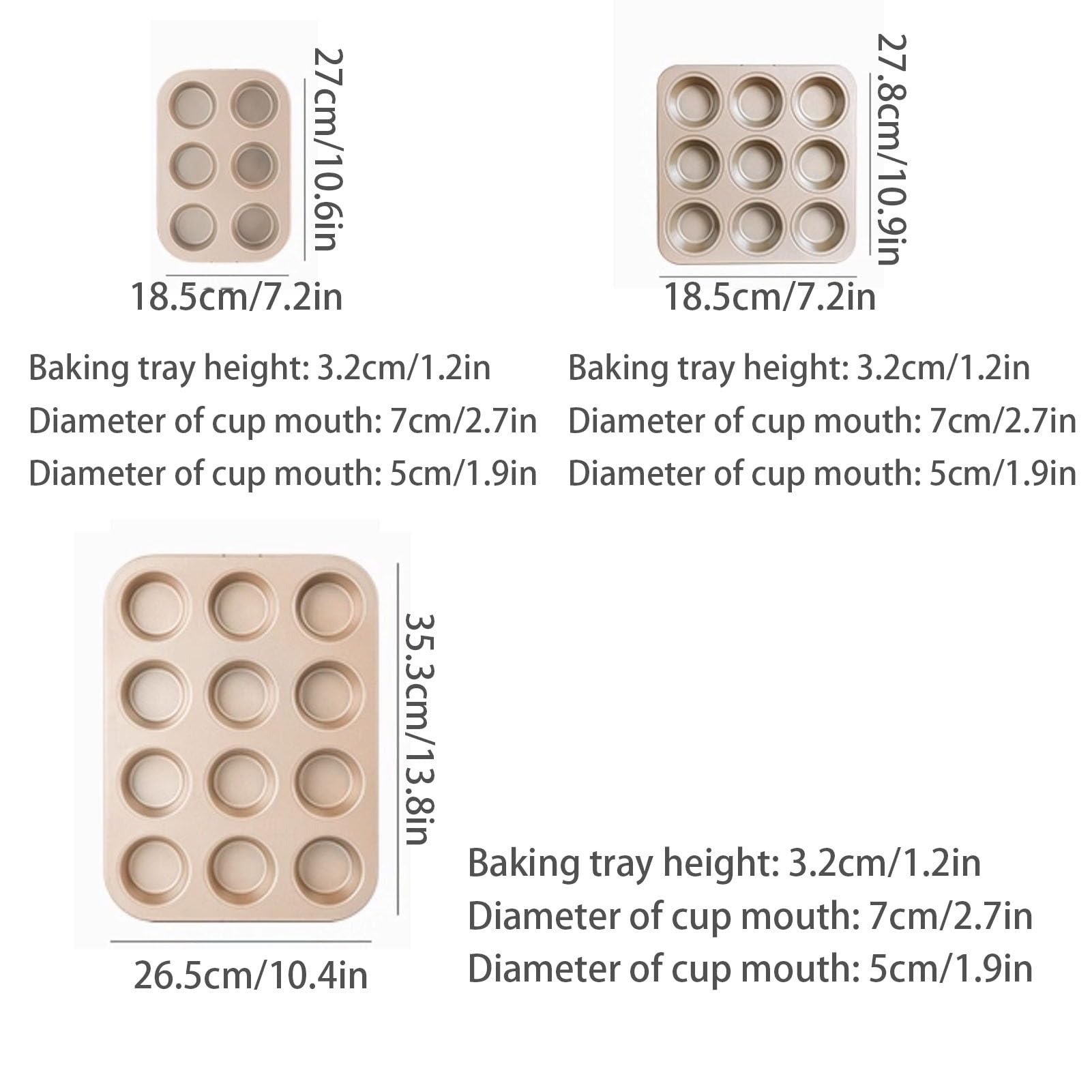 Molde Magdalenas Horno De Cocina Creativos Bandeja Para Hornear Brownie De Acero Al Carbono Resistentes Bandeja Para Hornear Brownie(White paper cups*100,9 grids)