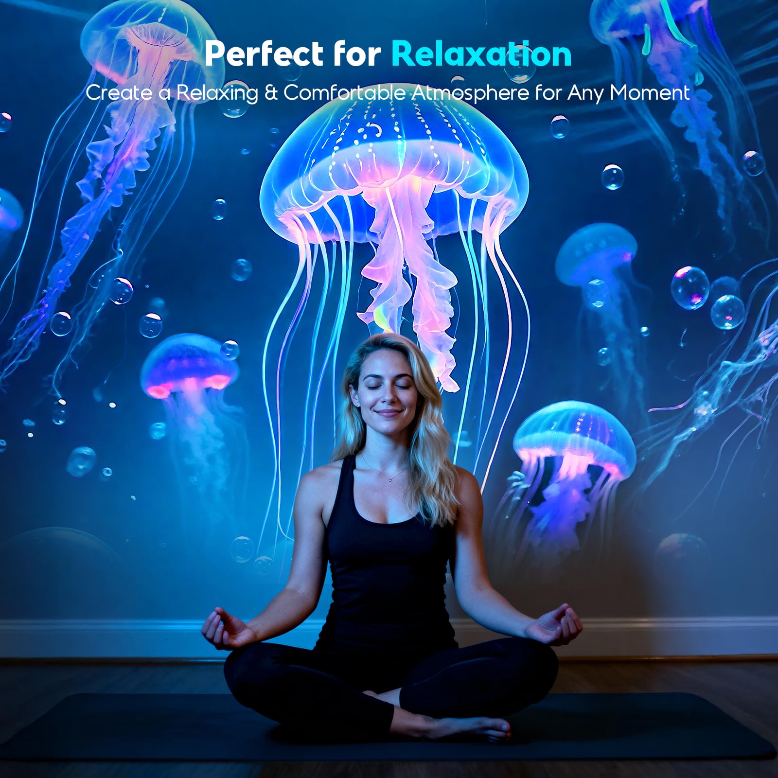 anysun Sternenhimmel Projektor 3D mit 60 Themen, Bluetooth Lautsprecher, Fernbedienung, LED Nachtlicht, Aurora Nebel Deckenprojektor für Kinder, Erwachsene, Schlafzimmer, Party, Geschenk