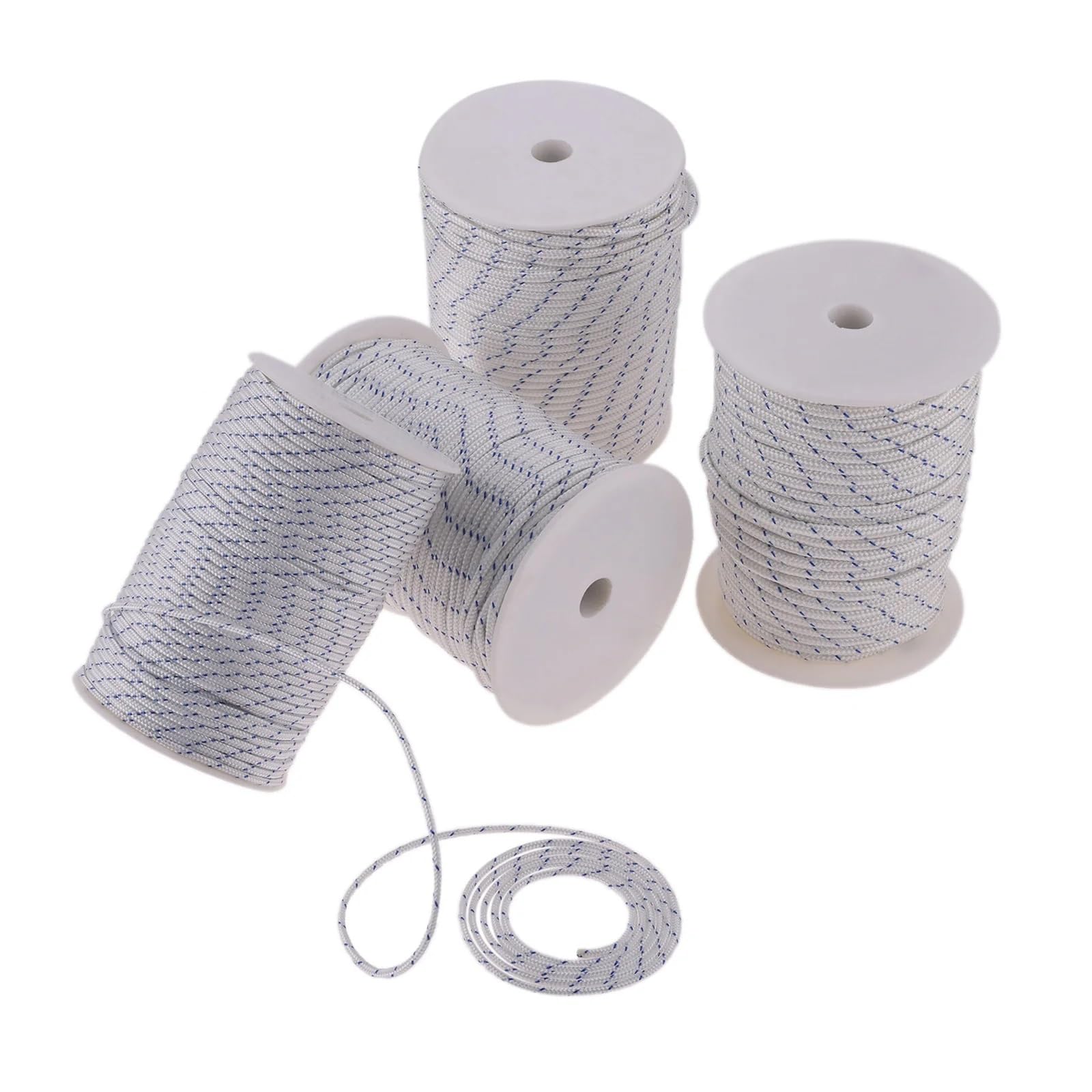 Corde De Lanceur Tondeuse Universel Cordon de traction démarreur à rappel en nylon 50/100 m diamètre 3/3,5/4/5 mm for débroussailleuse, coupe-bordures, tondeuse gazon, tronçonneuse(Dia 0.3cm 100M)