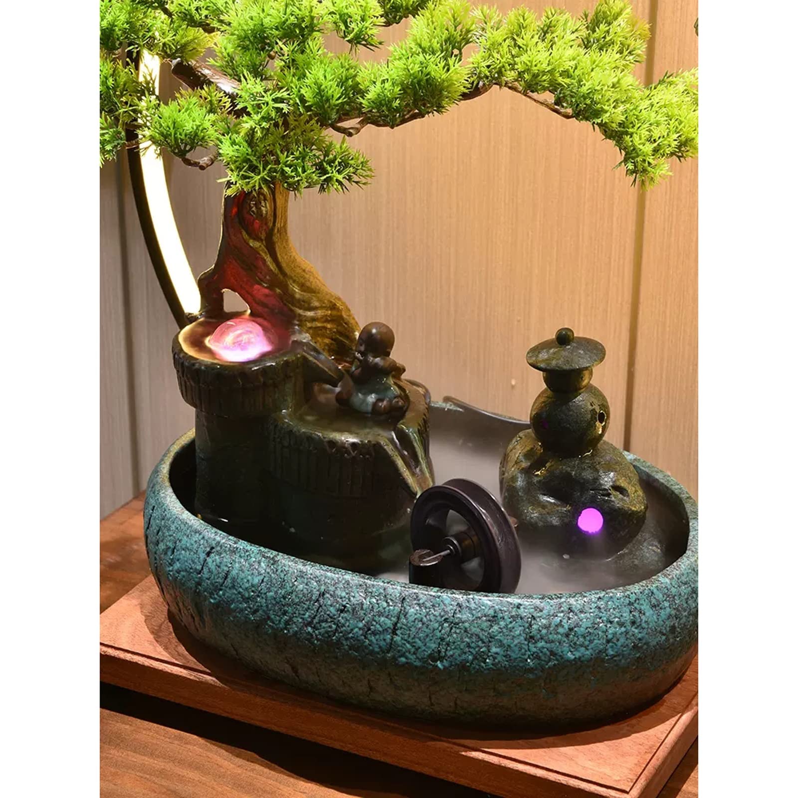 Característica del Agua en casa Fuente de Mesa Feng Shui(Negro)