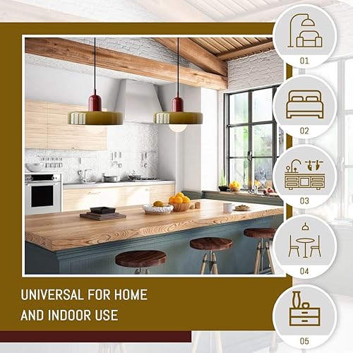 Miniatura 4 de Lámparas colgantes verdes modernas de cristal grande para isla de cocina, luces colgantes con cúpula de cristal pantalla de cristal de mediados de