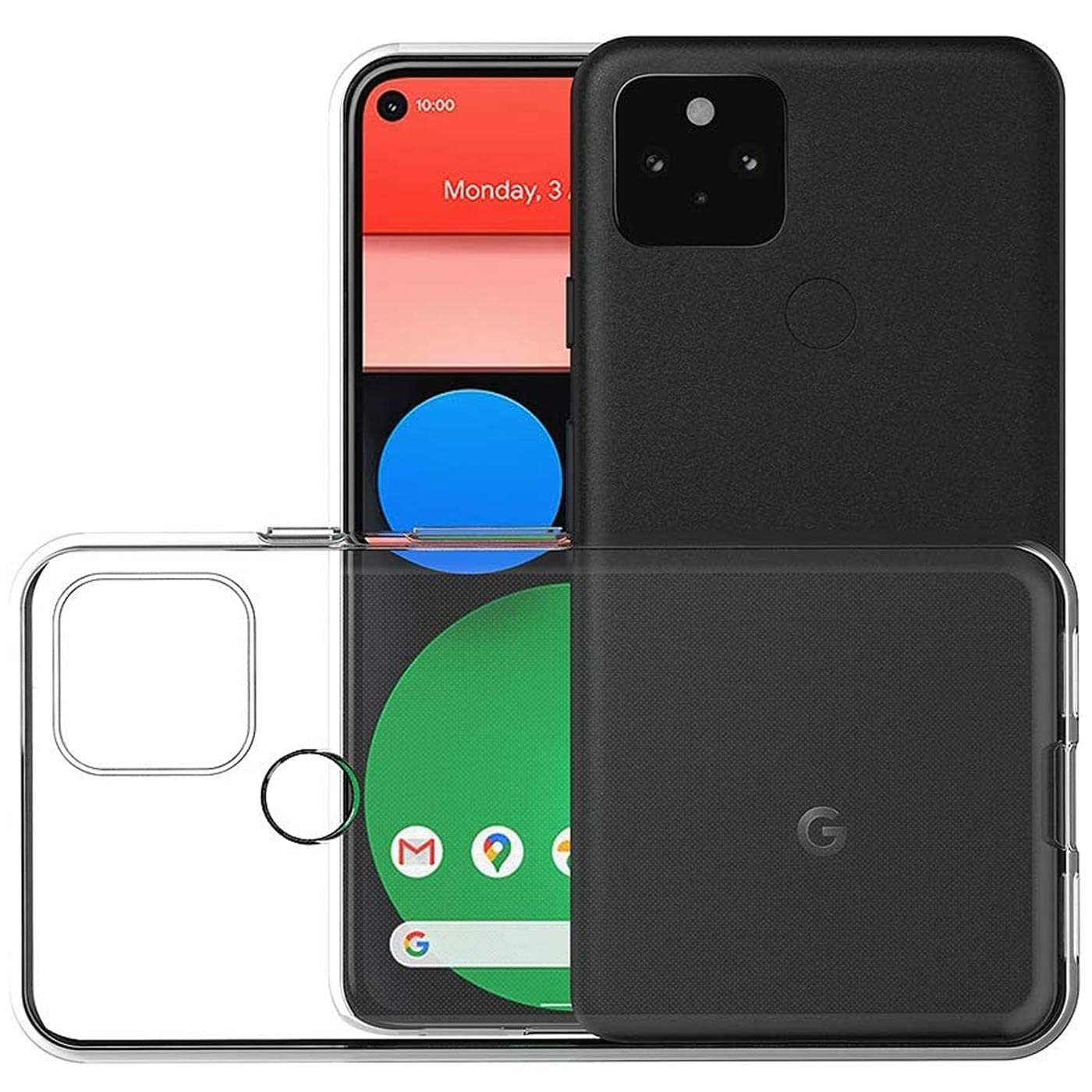 Google Pixel 5 Trasparente Custodia Protettiva per Cellulare Cover