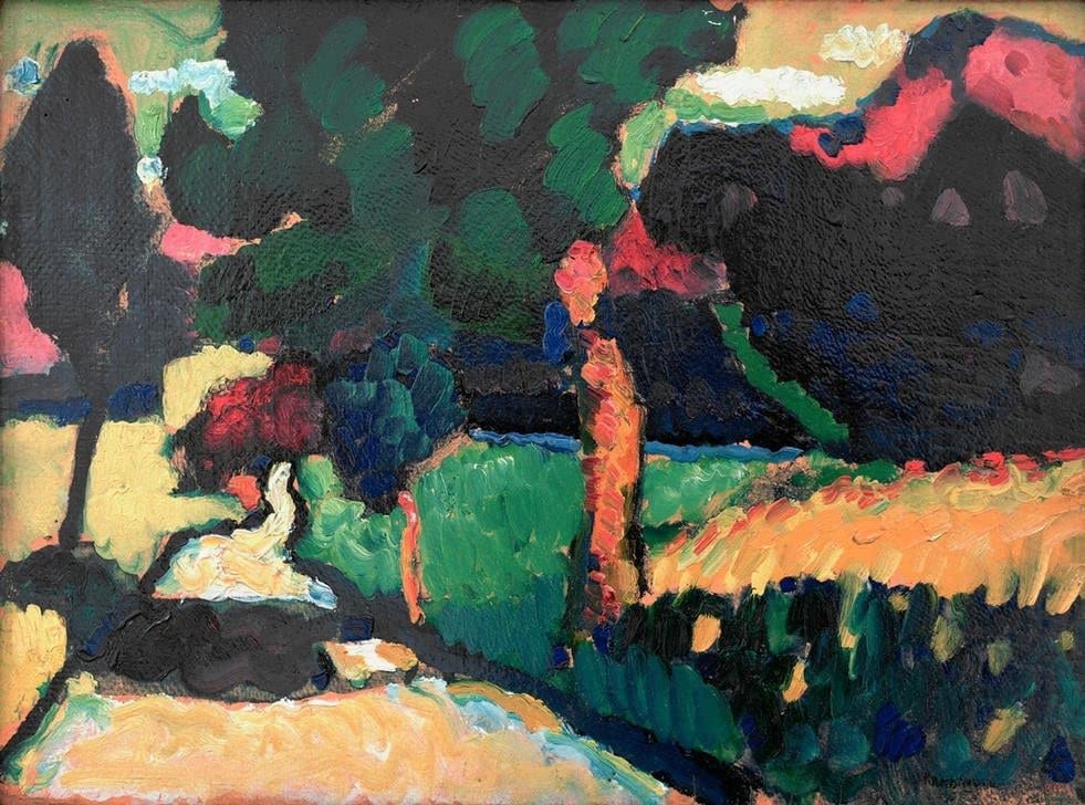 Impression sur toile Kandinsky paysage de Murnau décoration haut de gamme