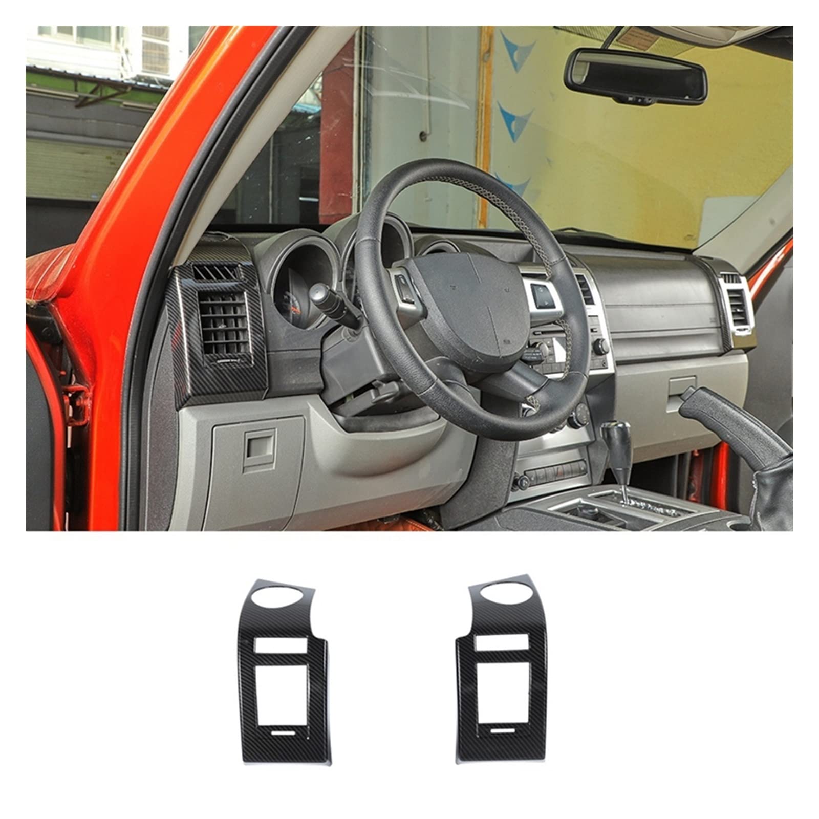 Konsola środkowa samochodu boczny klimatyzator Panel wentylacyjny naklejki dekoracyjne nadające się do Dodge Nitro 2007-2012 Auto akcesoria do wykończenia zestawy naklejek ochronnych