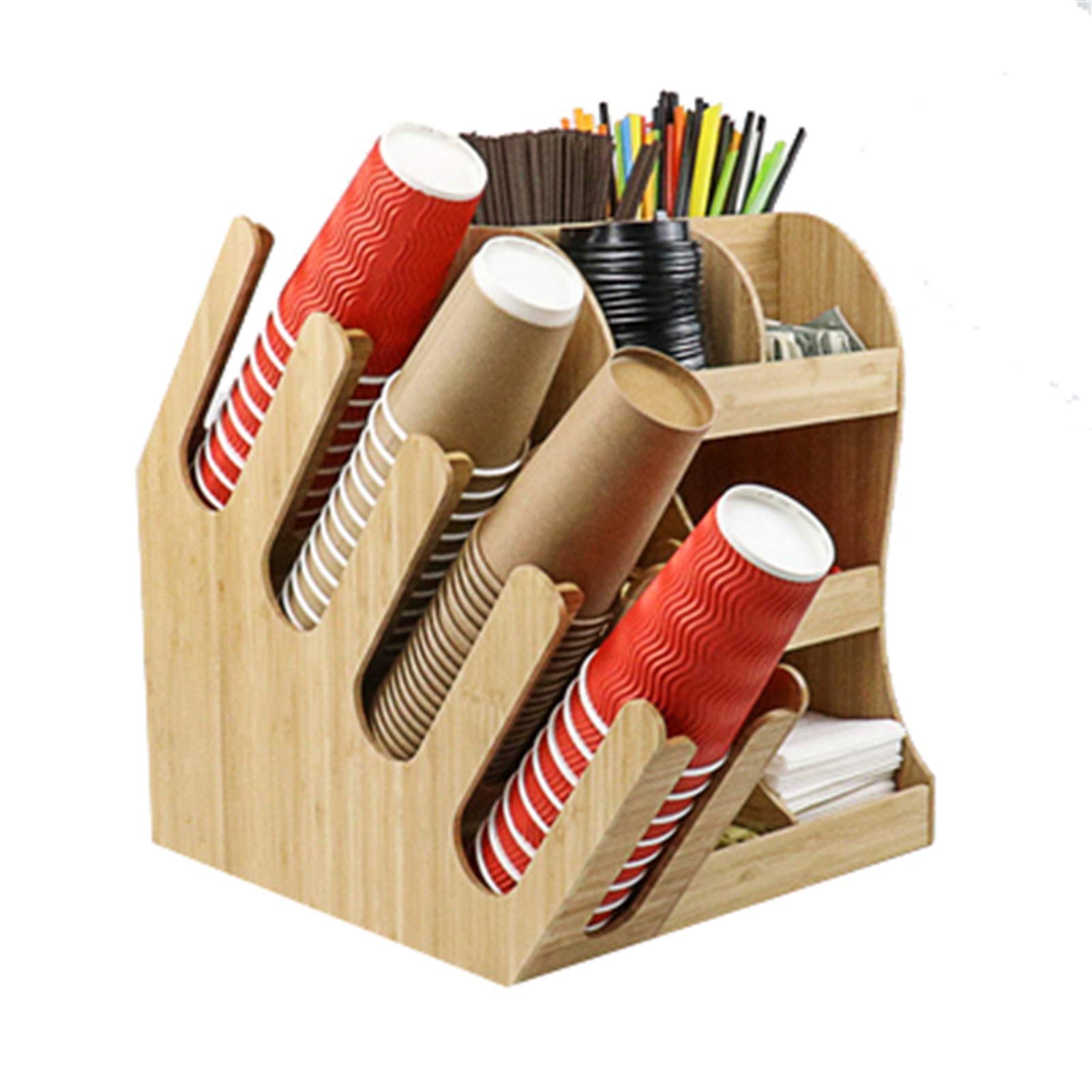 Rangement gobelets café anti-gaspillage avec organiseur épices