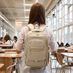 Aesthetic Daypack Backpack, Water-Resistant, Featuring Touch-Fastener and Anti-Theft Pockets