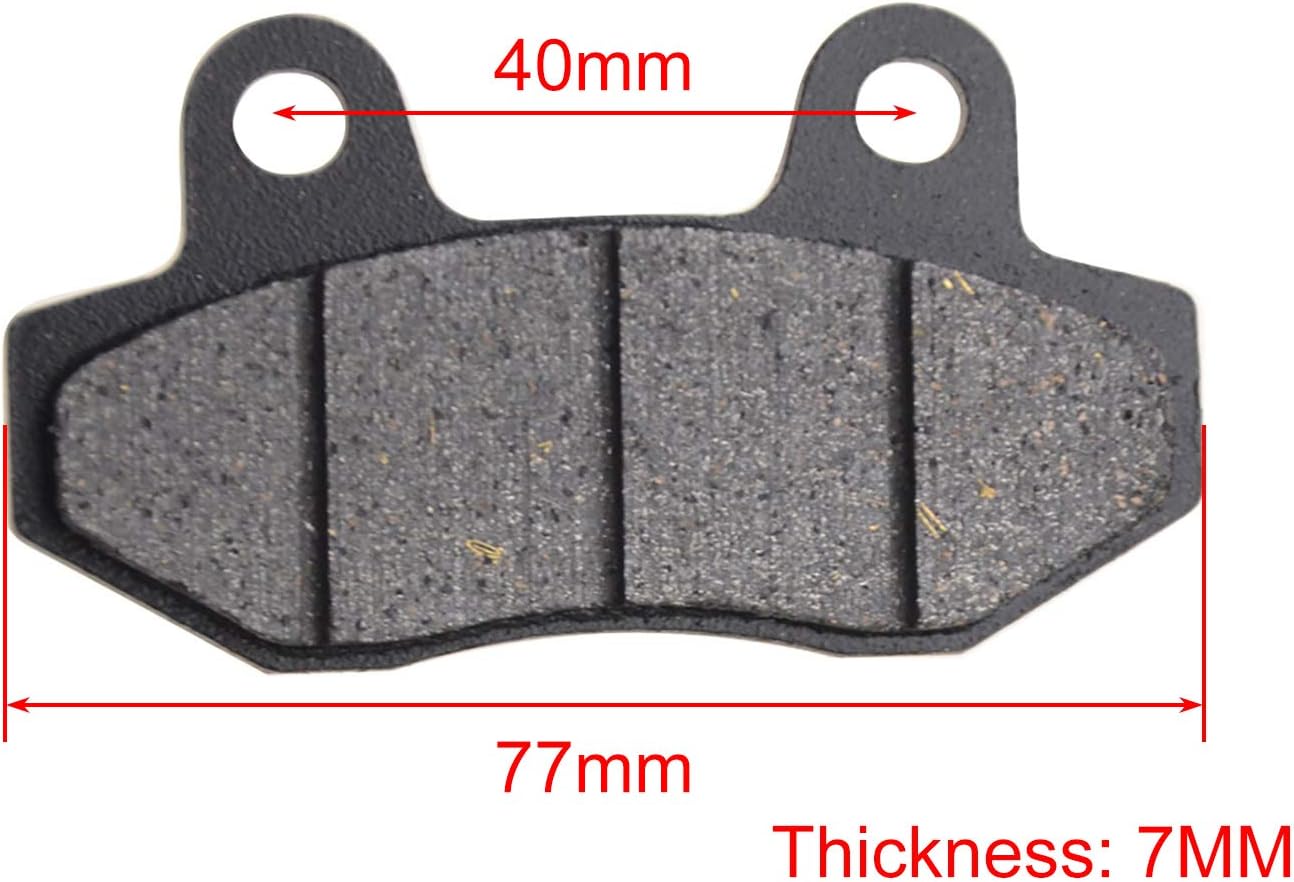 GOOFIT Rear Hydraulic Caliper Brake Master Cylinder Assembly with Brake Pads Replacement for 70cc 110cc 125cc 150cc ATV Quad Pit Bike Go Kart Dirt Bike