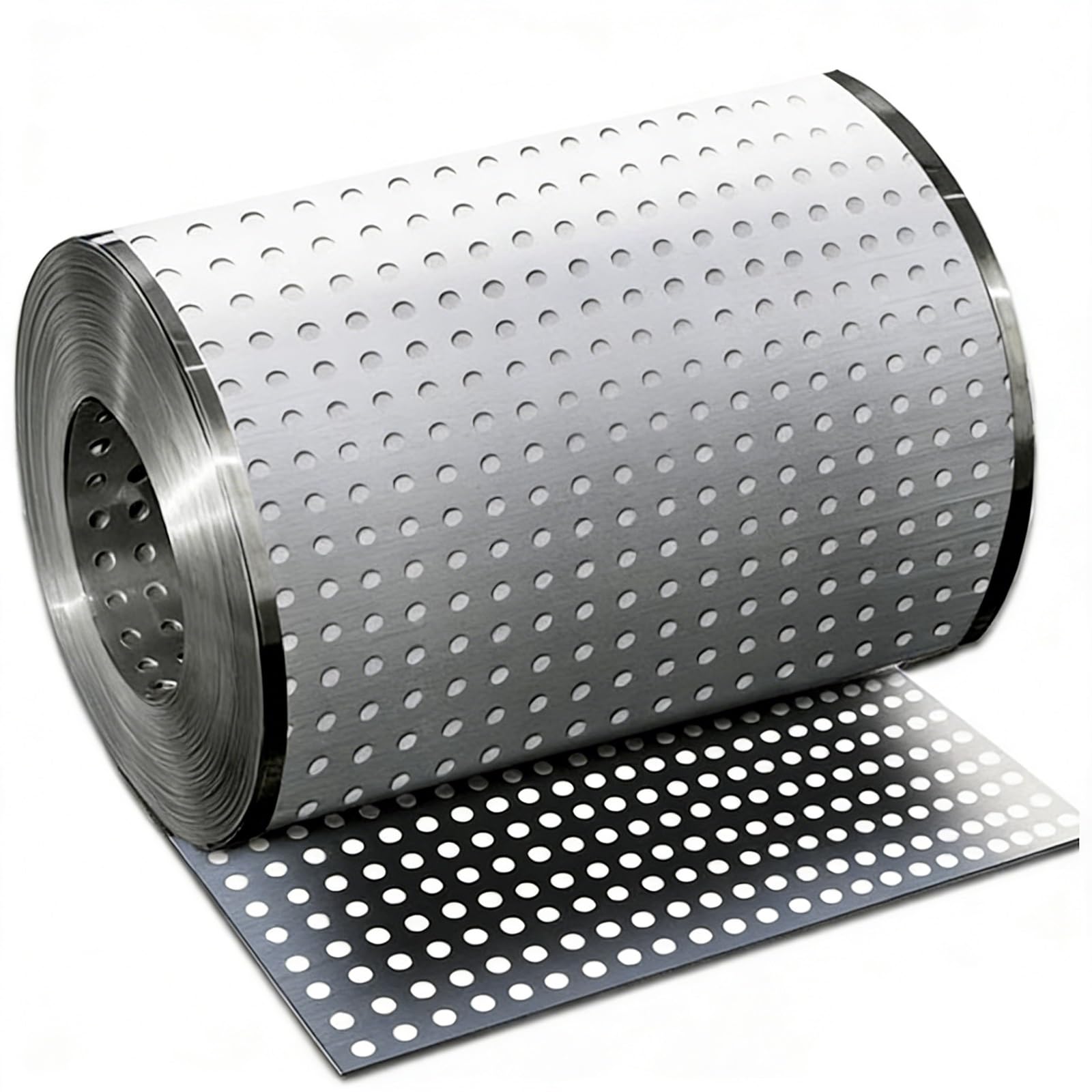 Treillis perforé haute résistance en acier inox pour filtration et protection de jardin
