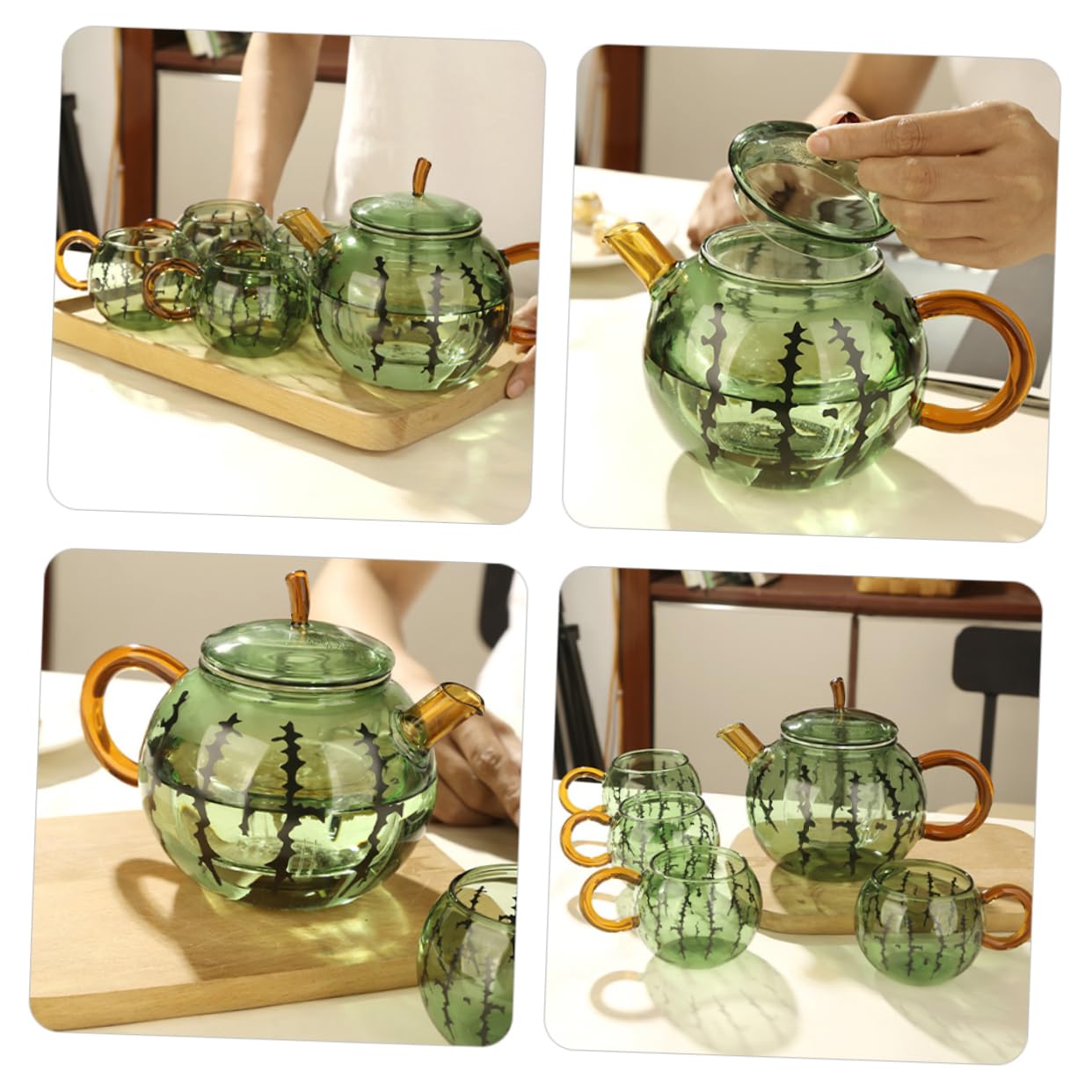 Cabilock Tetera De Cristal Pequeña y Práctica Ideal Para Té Suelto y Té En Bolsa