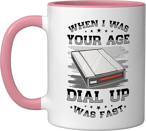 Miniatura 8 de 90s Nostalgia Retro 90s Dial Up Internet Vintage Ceramic Mug, Black/White