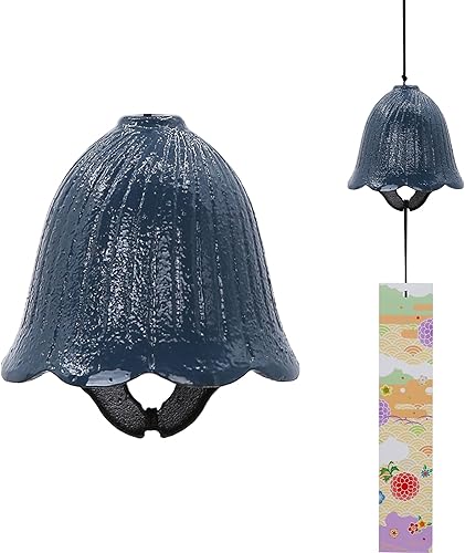 Miniatura 6 de A.F.N.A.L Carillón de viento japonés de hierro fundido para exteriores, adorno para jardín, patio y balcón, decoración de campana de viento de metal