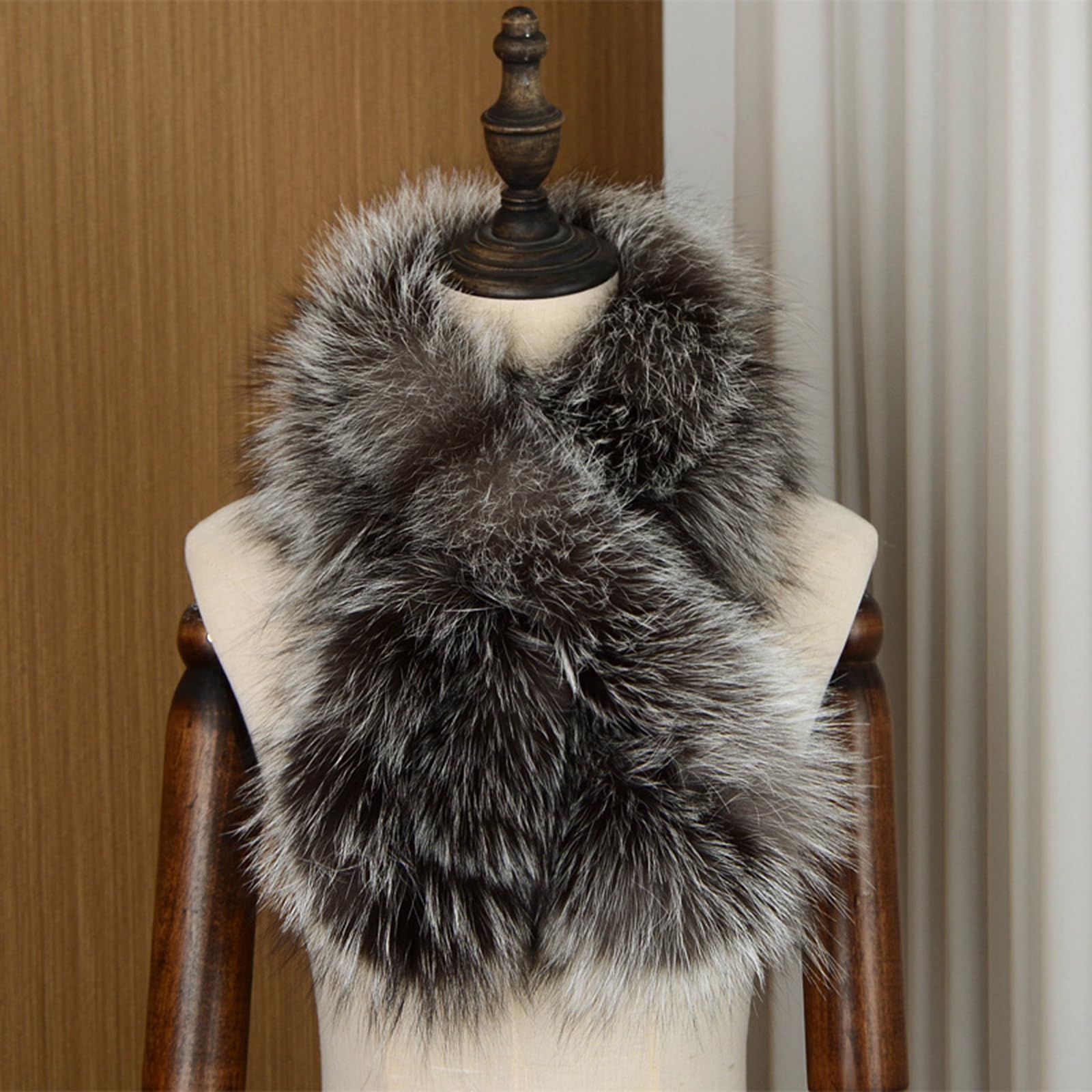 Bufanda de felpa con diseño cruzado, accesorio de invierno suave con ajuste seguro, para viajes y actividades al aire libre, accesorio de invierno de moda