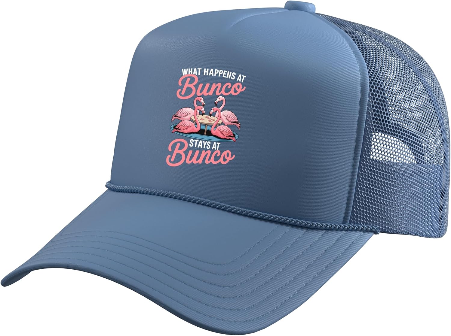 Funny Bunco Party Supplies with Flamingo for Bunco Night Trucker Hat with Adjustable Mesh Back