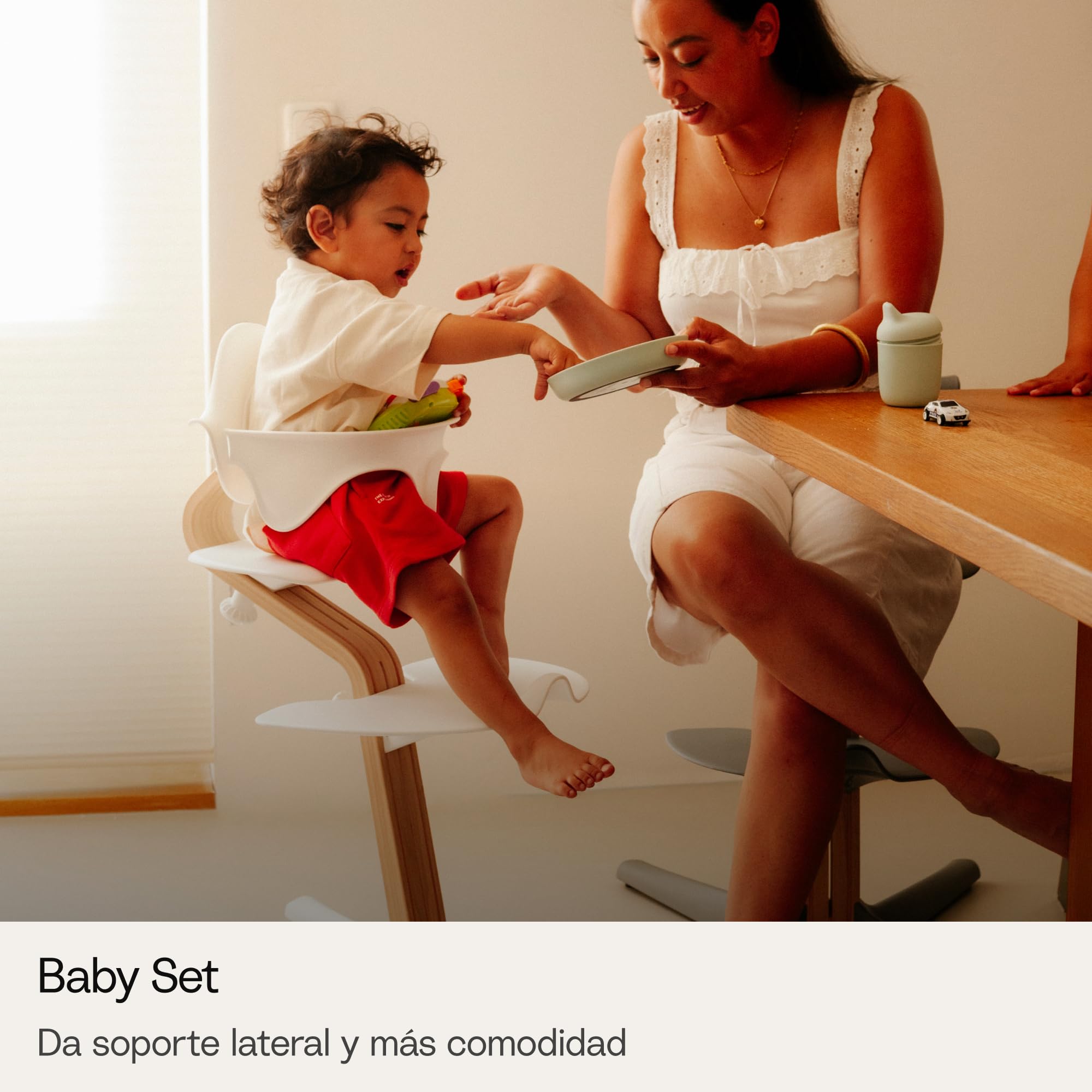 Stokke Nomi Trona con Set Recién Nacido, Baby Set y Bandeja, Gris