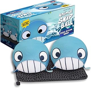 Whale Skip Balls - Outdoor Games for Kids Toddler Toys Baby Bath Toys for Toddlers 3-4 Years Old Boy Girls Gifts for Son Daughter Pool Toys for Kids 3-10 Outside Games for Kids Ages 4-8 Gift Presents