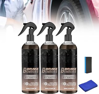 Brake Bomber Wheel Cleaner, Car Wheel Cleaner Spray, Stealth Brake Bomber Wheel Cleaner and Bug Remover, Non-Acid Wheel Cleaner, Perfect for Cleaning Wheels and Tires, 3PCS