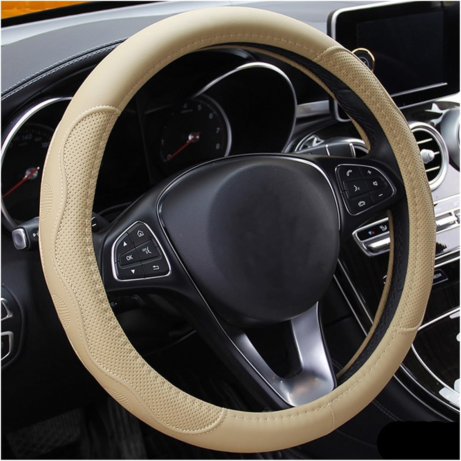 Wheel Protector Cover Car Steering Wheel Cover Volant Braid On The Steering-Wheel Funda Volante Auto Styling Steering Protective Case Cover(Blue)