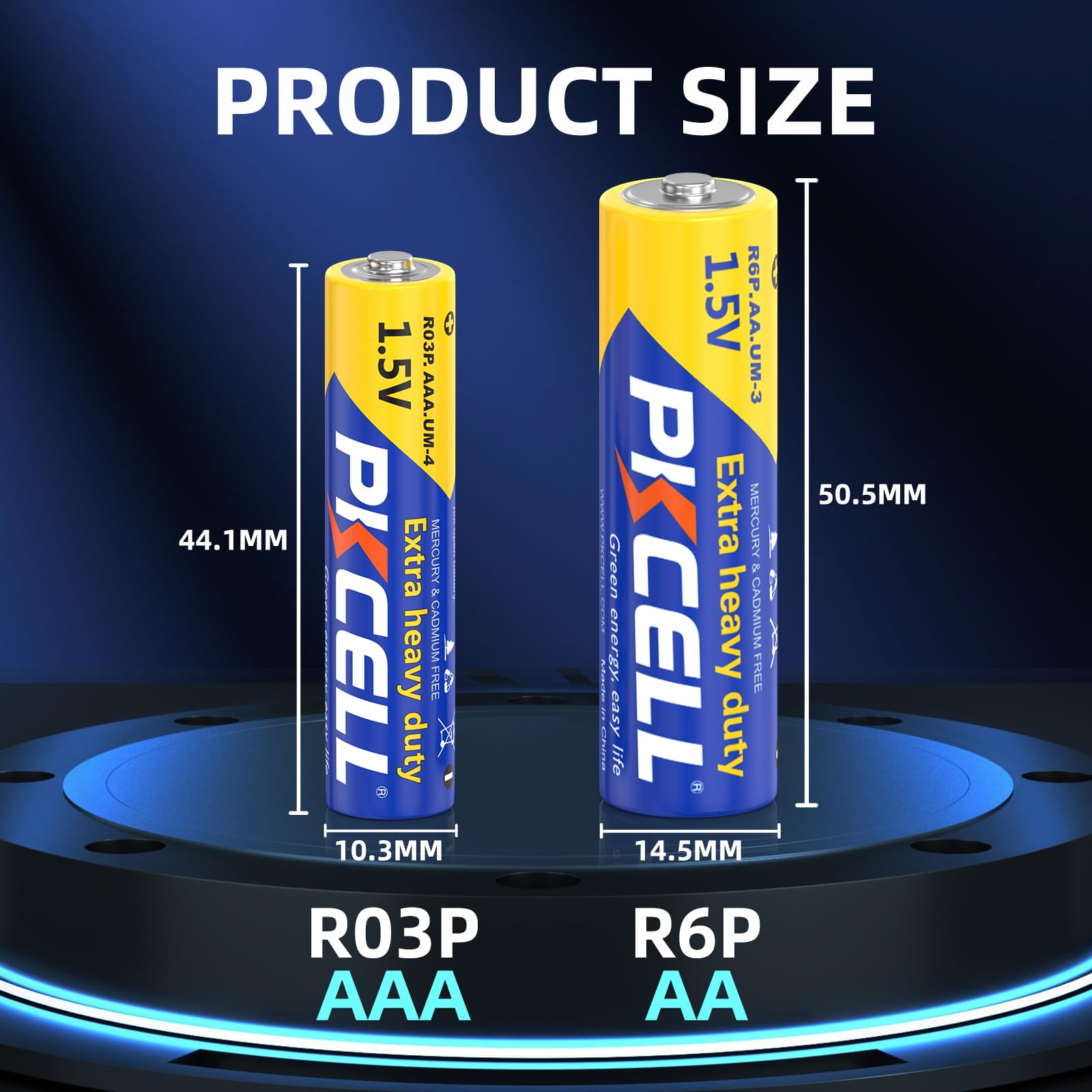 PKCELL Lot de 160 piles AA AAA contenant 80 piles double A et 80 piles triple A, batterie au carbone haute performance de 1,5 V, batterie longue durée pour la maison et le bureau