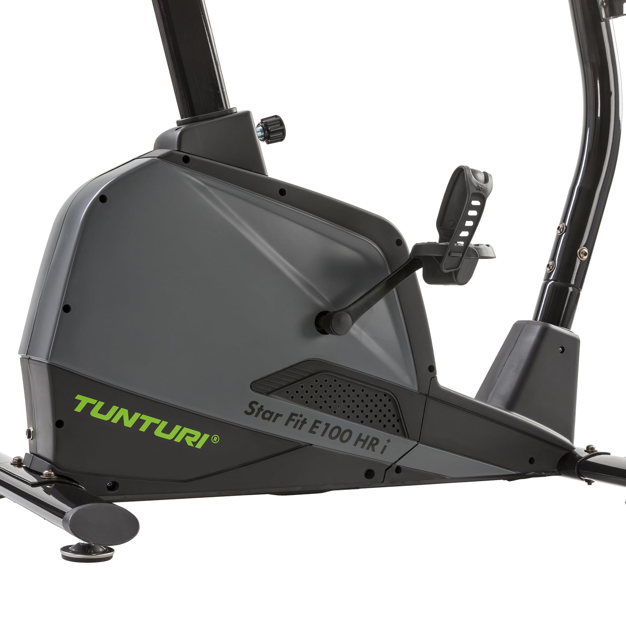 Tunturi Trenażer domowy Star Fit E100 HR i + – rower treningowy do domu – 16 poziomów oporu – 21 programów szkoleniowych – z czujnikami tętna, waga obrotowa 8 kg