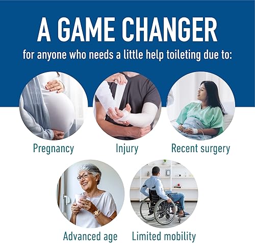 Miniatura 4 de Ayuda para inodoro de viaje  Limpiador personal portátil para limpiar  Comodidad de largo alcance de 17 pulgadas  Liberación del gatillo  Cubierta