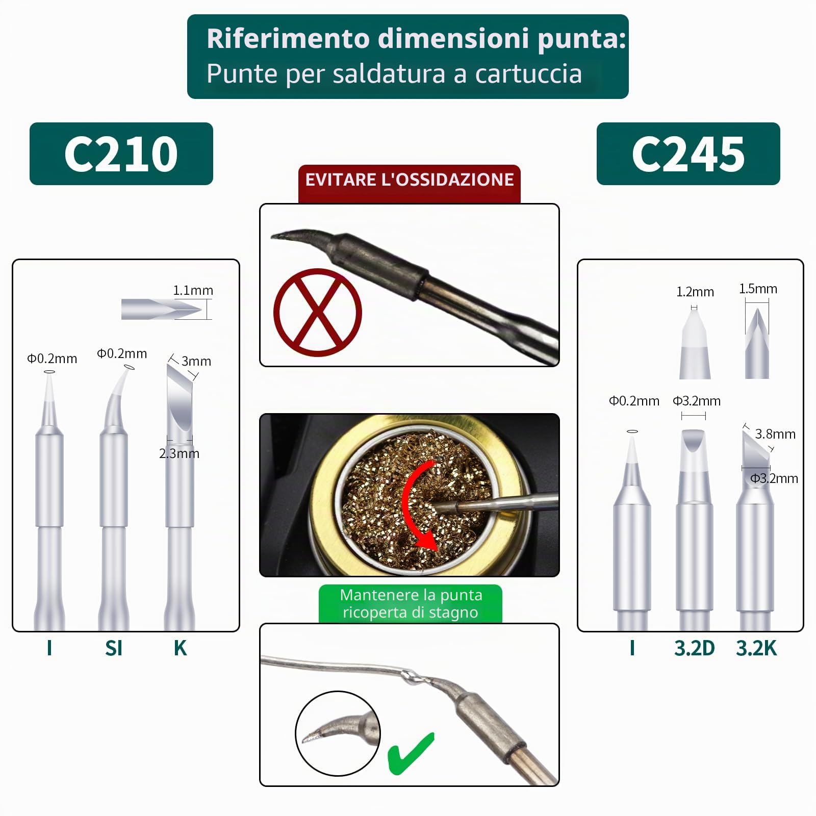 YIHUA 982D-II 2-IN-1 Stazione di saldatura di precisione saldatore a stagno con saldatore di precisione C210 e C245, calibrazione automatica display adattivo riscaldamento rapido stazione saldante