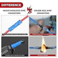 Vista 42 de Nilight 540 conectores de alambre termorretráctiles, impermeables, kit de terminales eléctricos marinos automotrices, anillo, horquilla, espada