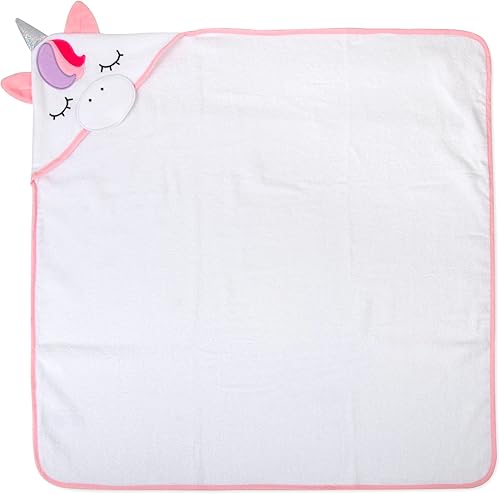 Miniatura 2 de Juego de toallas y paños con capucha de animales para recién nacidos, bebés, niños pequeños y niñas de 3 a 24 meses (unicornio brillante único),