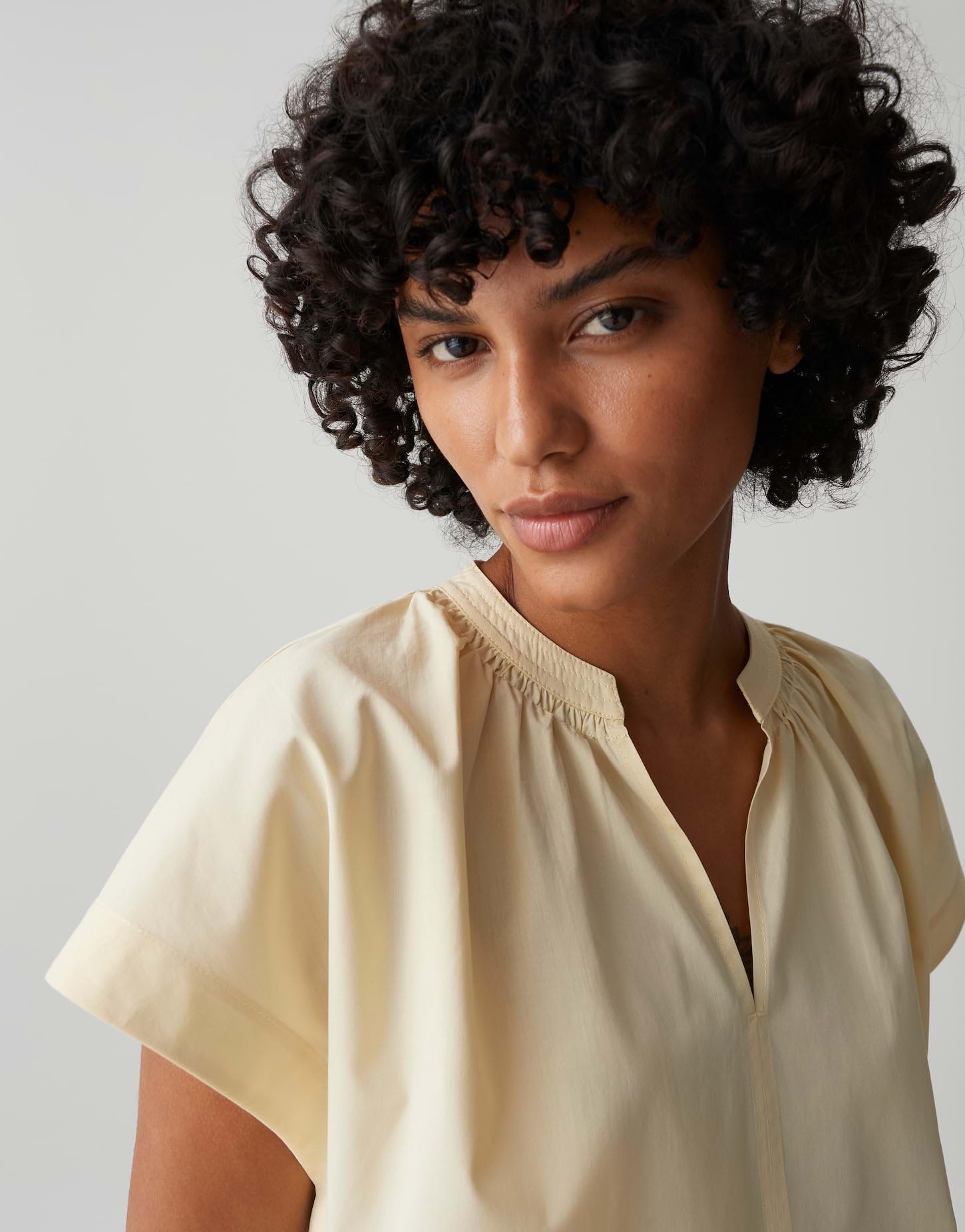 OPUS Damen Kurzarmbluse | Shirtbluse aus leichtem Cotton Voile Regular Fit