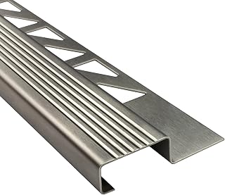 5x Edelstahl Stufenprofil Fliesenleiste Profil Treppen 10mm gebürstet