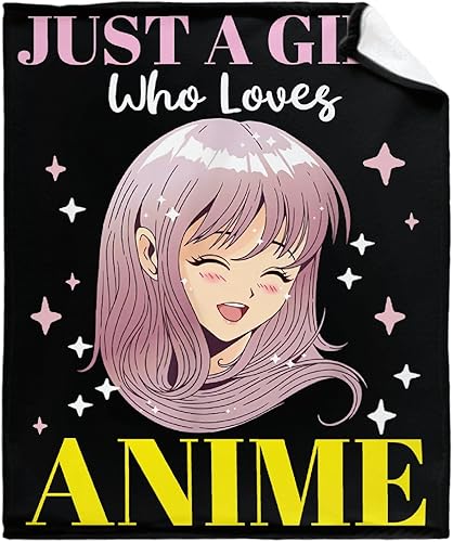 Just A Girl Who Loves - Manta ligera de franela polar de dibujos animados, acogedora manta de microfibra de felpa para todas las estaciones para