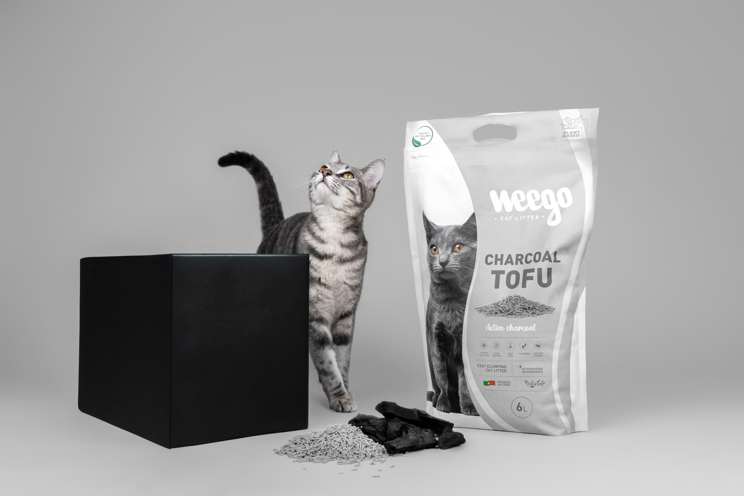 Weego Cat Litter Charcoal Tofu 18L